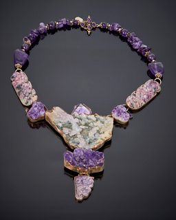 An Amy Kahn Russell amethyst statement necklace