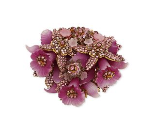 A Stanley Hagler style floral brooch