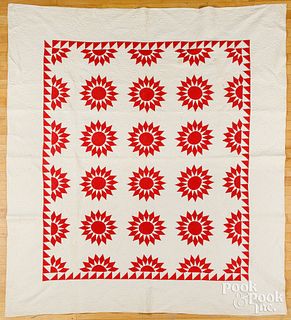 Sunburst patchwork quilt, 19th c.