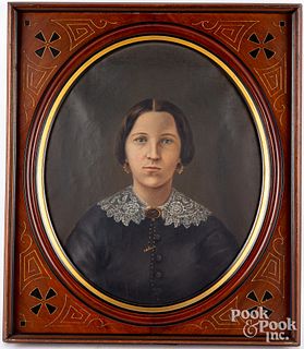 Oil on canvas portrait of Mrs. Hannah Biehl Meixel