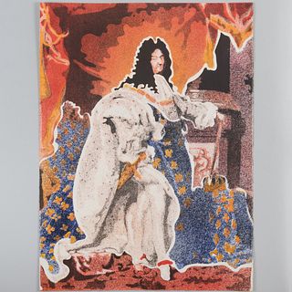 John Clem Clarke (1937-2021): Hyacinthe Rigaud--Louis XIV; Girl with Racquet and Shuttlecock (color); Girl with Racquet and Shuttlecock (b&w)