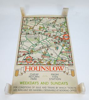 1929 Travel Poster, Hounslow, London Transport.