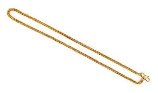 * A High Karat Gold Chain Necklace, 12.40 dwts.