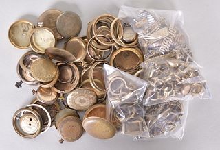 A large lot of gold filled wrist and pocket watch cases