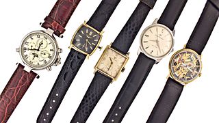 A lot of five boxed wrist watches