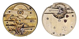 A lot of two pocket chronometer movements