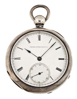 A United States Watch Co. 3/4 plate Asa Fuller pocket watch