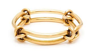 An 18 Karat Yellow Gold Articulated Bangle Bracelet, 31.10 dwts.