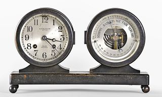Chelsea Clock Co. Desk Set Clock and Barometer