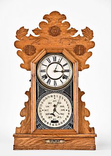 Charles Feishtinger Double Dial calendar Clock.