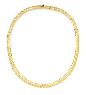 An 18 Karat Yellow Gold Collar Necklace, Roberto Coin, 29.40 dwts.