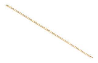 An 18 Karat Yellow Gold and Diamond "Laniere" Line Bracelet, Cartier, 10.50 dwts.