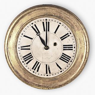Brewster & Ingrahams gilt gallery clock