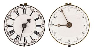 A lot of two 18th century pocket watch movements by Cabrier and Seymour