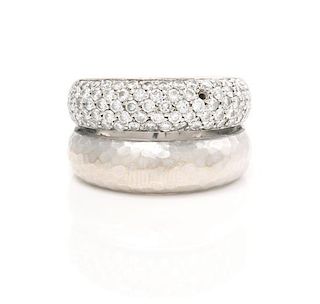 * An 18 Karat White Gold and Diamond Ring, H. Stern, 8.00 dwts.