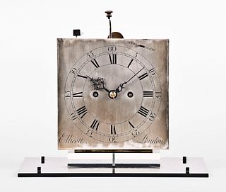 An 18th century two train table clock movement signed Ellicott