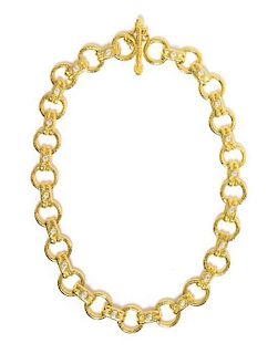 A 21 Karat Yellow Gold and Diamond Necklace, 162.80 dwts.