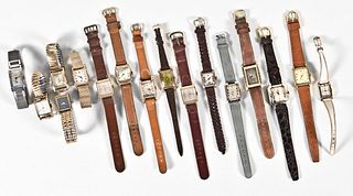 A lot of sixteen mid 20th century wrist watches