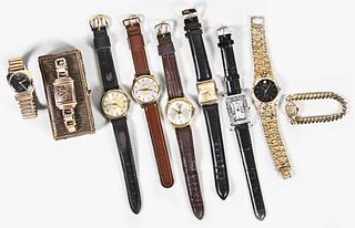 A lot of nine Gruen wrist watches