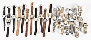 A lot of twenty six Elgin wrist watches