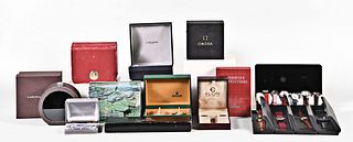 A lot of eight manufacturers watch boxes including Rolex and Omega