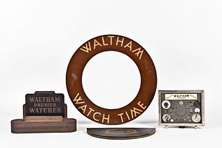 A lot of four Waltham advertising items