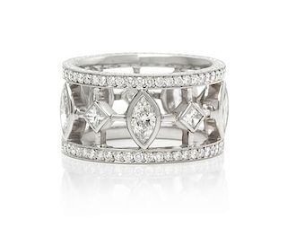 A Platinum and Diamond Eternity Band, Micheal Beaudry, 10.60 dwts.