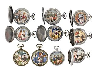 A lot of 20 Russian erotic dial watches with simple automata