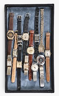A lot of thirteen American wrist watches