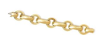 * An 18 Karat Yellow Gold Link Bracelet, 49.70 dwts.