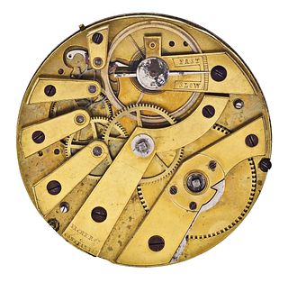 A mid 19th century pocket watch movement signed Vacheron & Constantin