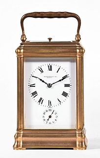 An early 20th century gorge cased grand sonnerie carriage clock by Charles Hour