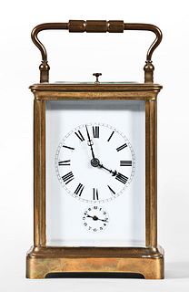 A French petit sonnerie striking and repeating carriage clock