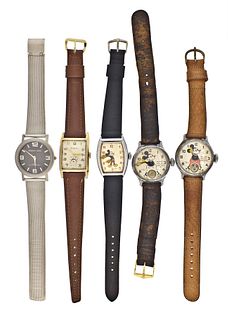 A lot of wrist and pocket watches including character watches