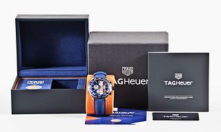 A Tag Heuer Formula 1 Gulf Special Edition wrist chronograph