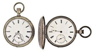 A lot of two Swiss pivoted detent pocket chronometers
