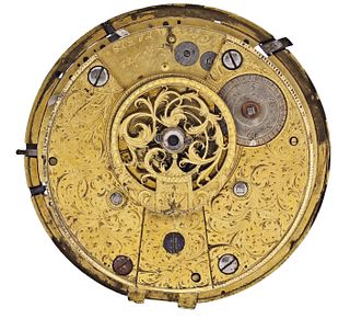 An unusual late 18th century repeating clock watch movement signed Lepine a Paris