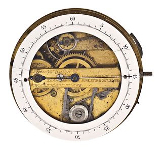 A 14 size Waltham double dial chronograph hunting case movement