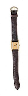 A Gold Plated Sterling Silver Trinity Wristwatch, Must de Cartier,