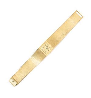 An 18 Karat Gold Bracelet Watch, Piaget 69.55 dwts.