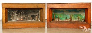 Two WPA project electrified dioramas