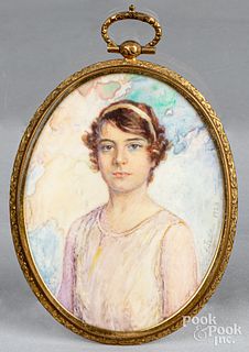 Miniature portrait of a woman