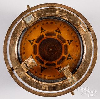 Brass ships compass, 19th/20th c.