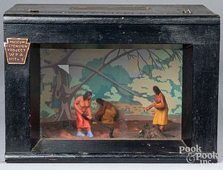 WPA project Native American Indian diorama