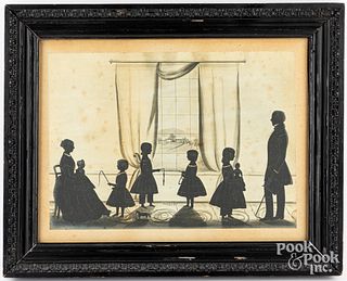 Samuel Metford, watercolor family silhouette
