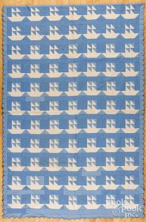 Sailboat patchwork quilt, early 20th c.