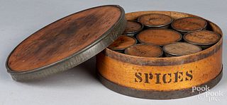 Bentwood spice box, ca. 1900
