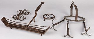 Wrought iron rotating toaster, 19th c.