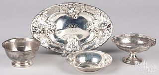 Sterling silver tray, ca. 1900