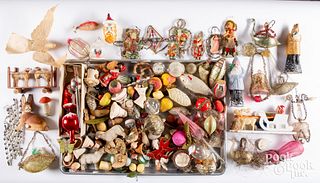 Vintage and contemprary Christmas ornaments